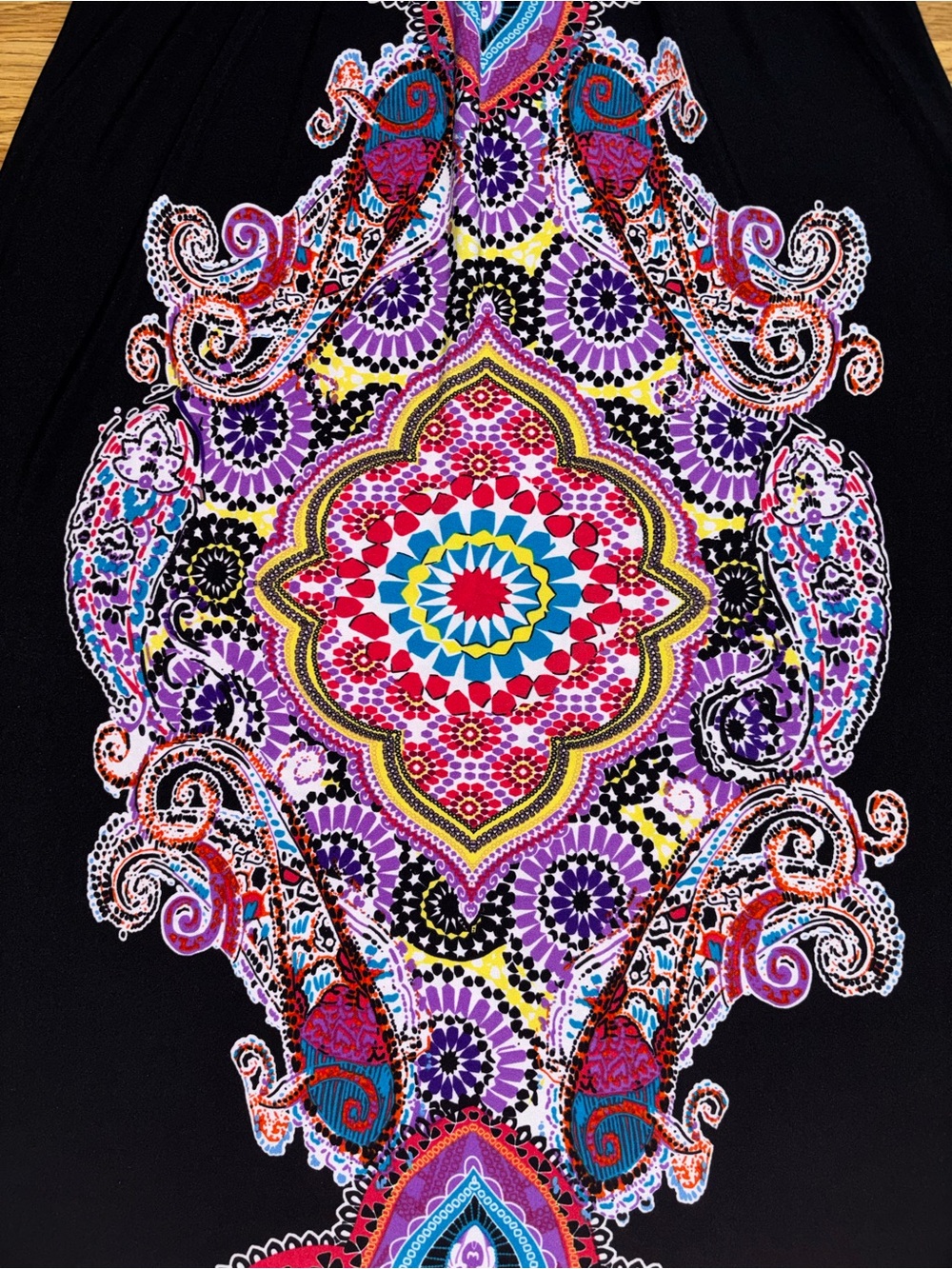 New Directions Boho Paisley Maxi Dress Women’s Size Large Sleeveless V Neck - Picture 7 of 14